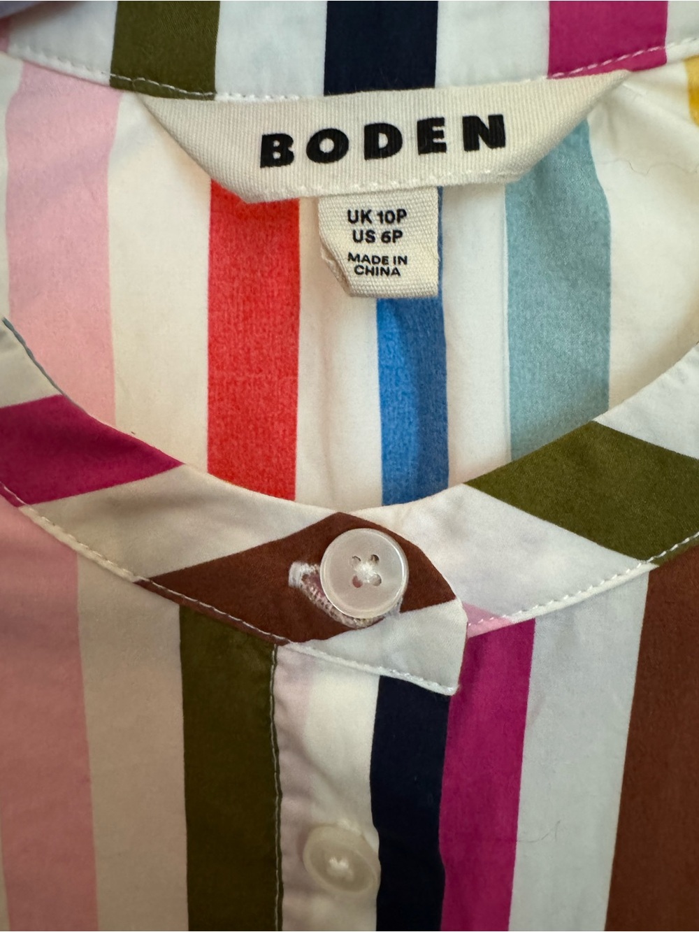 Boden Alba Tiered Cotton Maxi Dress in Multicolored Stripe - Picture 4 of 5